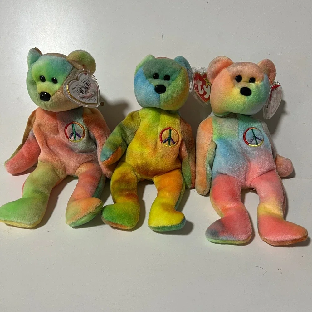 Ty Beanie Babies Bear Lot of‎ 6 Peace Millennium The End 90s Y2K retired